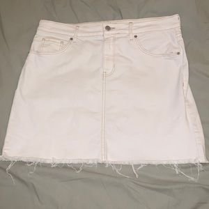 Old Navy White Denim frayed skirt